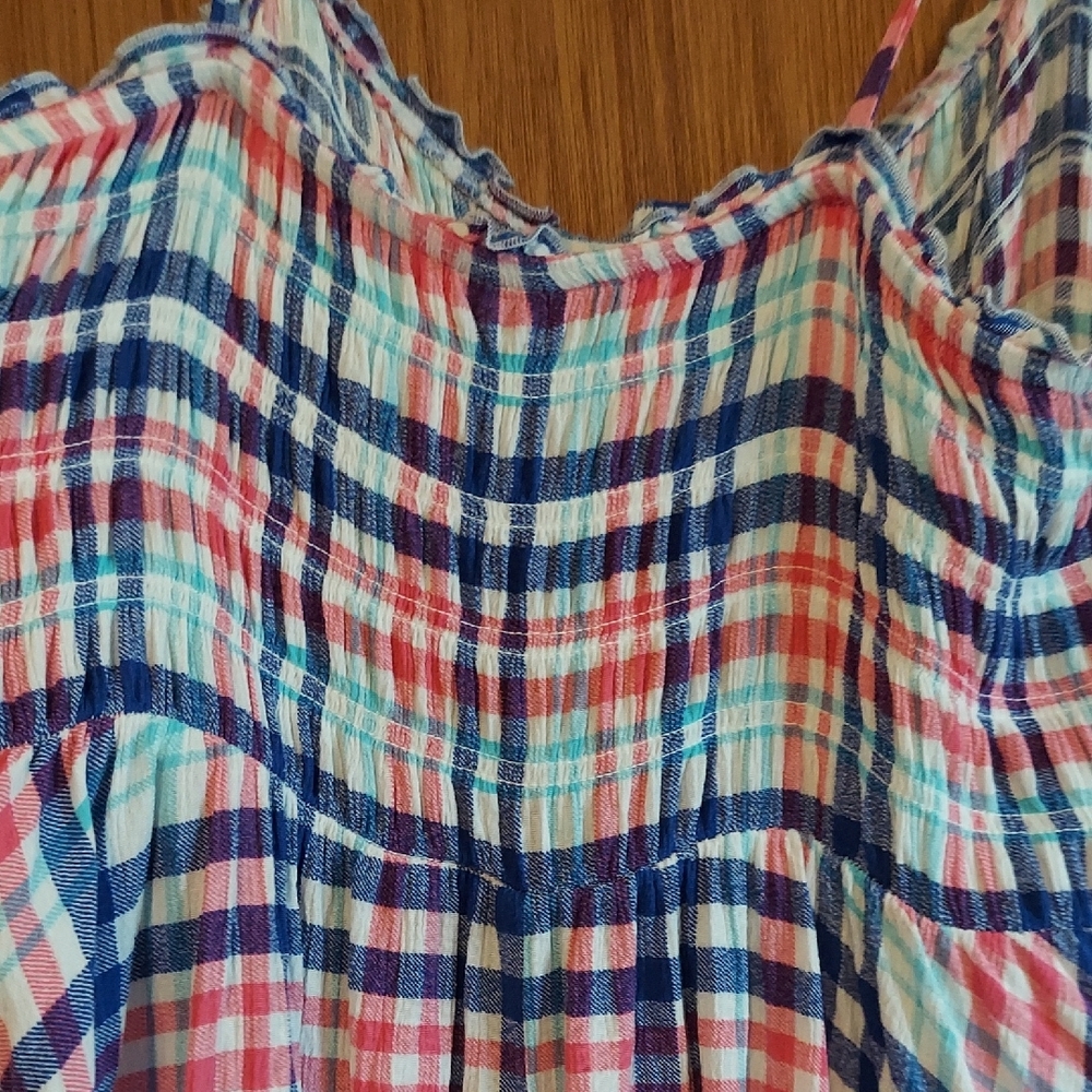 Torrid Multicolor Plaid Ruffle Blouse - Picture 7 of 7